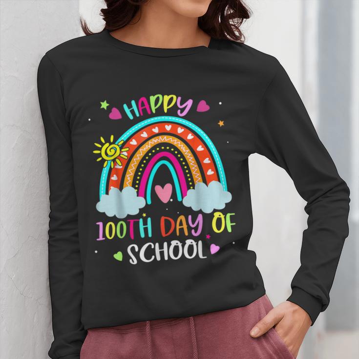 100th Day Of School Rainbow Happy 100 Days Smarter Teacher Women Long Sleeve T-Shirt, funny design 100th Day Of School Rainbow Happy 100 Days Smarter Teacher Women Long Sleeve T-Shirt, funny design