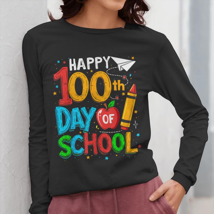 100th Day Of School Teachers Kids Happy 100 Days Women Long Sleeve T-Shirt, funny design 100th Day Of School Teachers Kids Happy 100 Days Women Long Sleeve T-Shirt, funny design