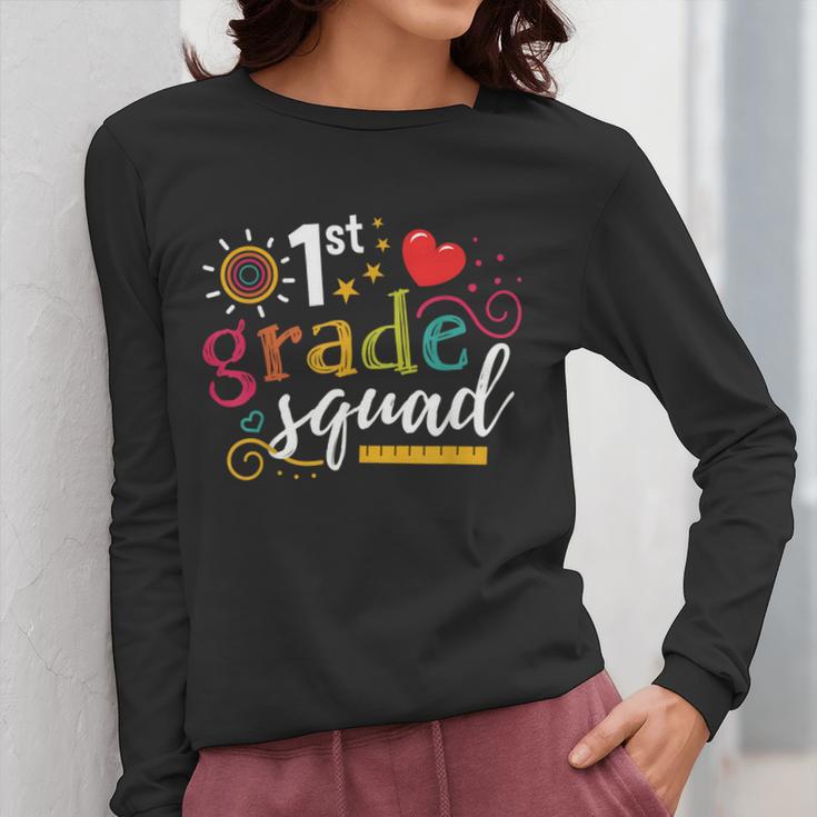 1st First Grade Squad Student Teacher Back To School Women Long Sleeve T-Shirt, First Grade Teacher Gifts, funny design 1st First Grade Squad Student Teacher Back To School Women Long Sleeve T-Shirt, First Grade Teacher Gifts, funny design