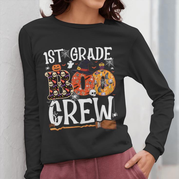 1st Grade Boo Crew Cute Ghost Halloween Teacher Kids Women Long Sleeve T-Shirt, funny design 1st Grade Boo Crew Cute Ghost Halloween Teacher Kids Women Long Sleeve T-Shirt, funny design