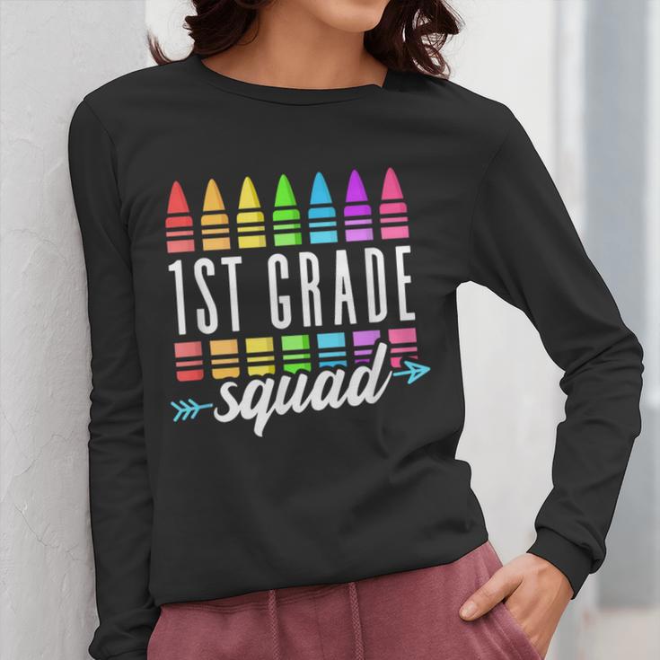 1st Grade Squad Back To School First Grade Teacher Boy Girl Women Long Sleeve T-Shirt, First Grade Teacher Gifts, funny design