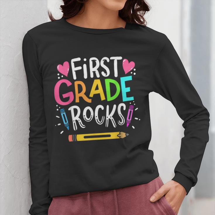 1st Grade Teacher Women Long Sleeve T-Shirt, funny design