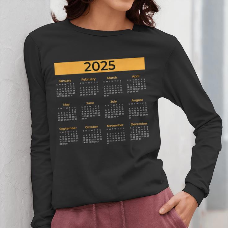 2025 Calendar For Planners Teachers Offices Months Women Long Sleeve T-Shirt, funny design