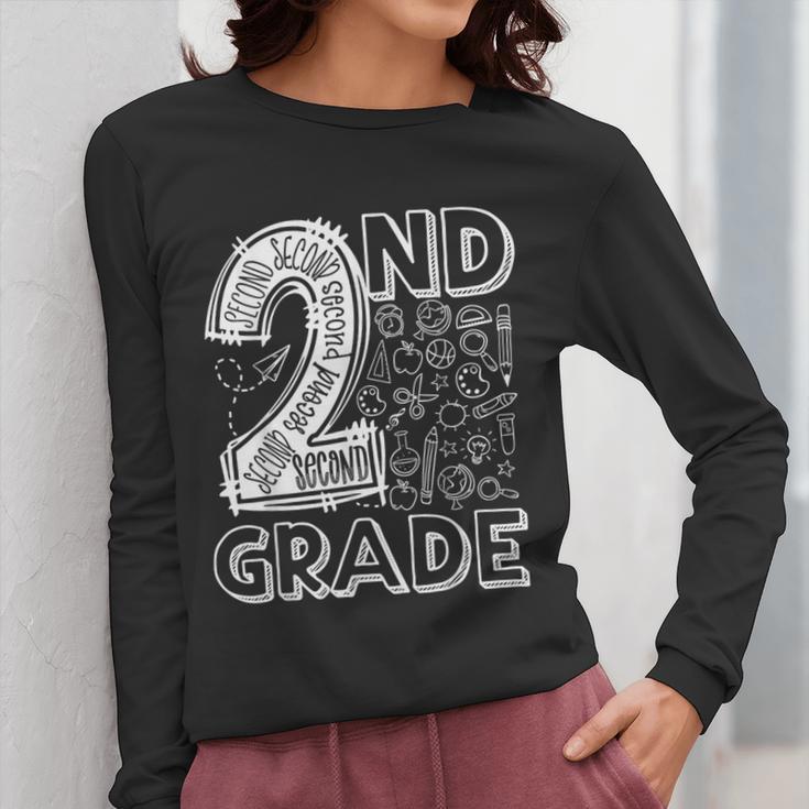 2nd Grade Typography Team 2nd Grade Teacher Back To School Women Long Sleeve T-Shirt, 2nd Grade Teacher Gifts, funny design 2nd Grade Typography Team 2nd Grade Teacher Back To School Women Long Sleeve T-Shirt, 2nd Grade Teacher Gifts, funny design