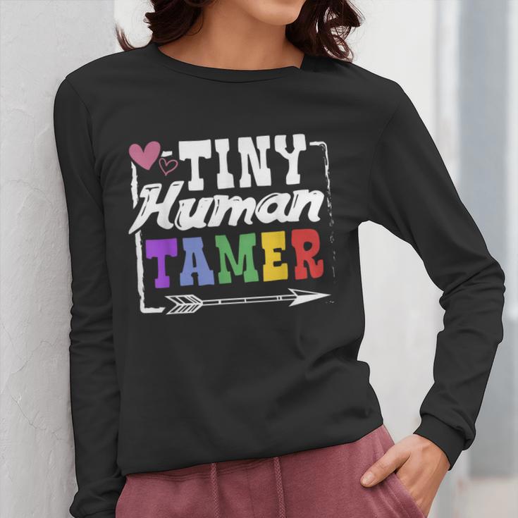 4 Teachers Or Parents Tiny Human Tamer Tee T-Shirt Women Long Sleeve T-Shirt, funny design 4 Teachers Or Parents Tiny Human Tamer Tee T-Shirt Women Long Sleeve T-Shirt, funny design
