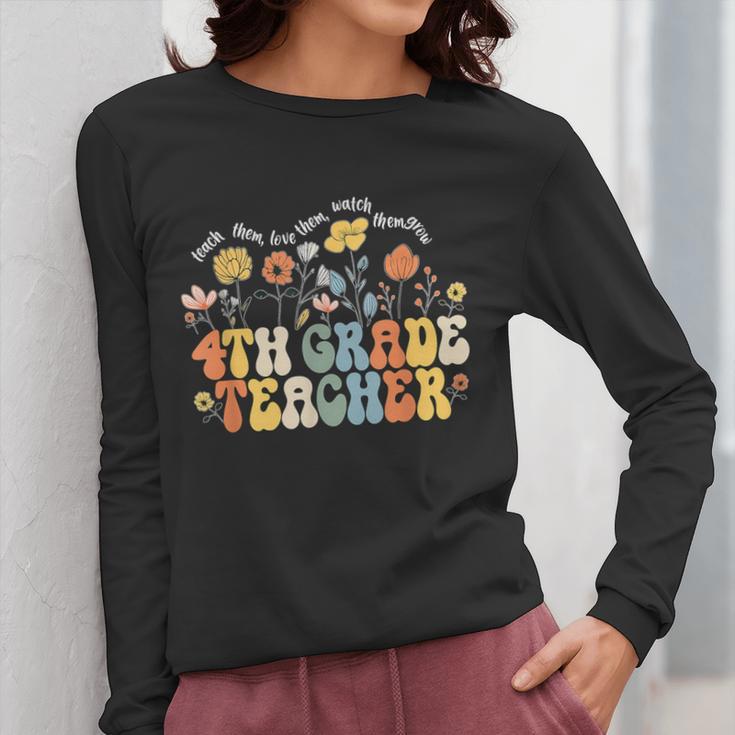 4th Fourth Grade Teacher Appreciation Teaching Wildflowers Women Long Sleeve T-Shirt, 4th Grade Teacher Gifts, funny design 4th Fourth Grade Teacher Appreciation Teaching Wildflowers Women Long Sleeve T-Shirt, 4th Grade Teacher Gifts, funny design