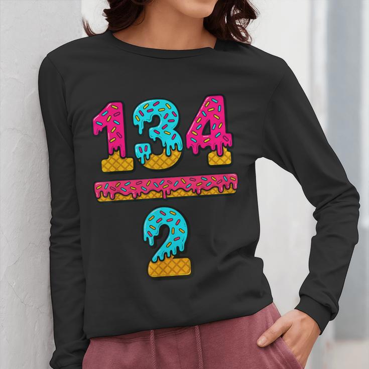 67 Ice Cream Drip Meme Division Math Teacher Gen Alpha Slang Women Long Sleeve T-Shirt, funny design