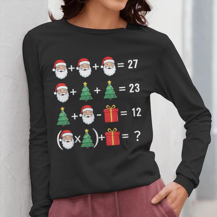67 Santa Tree Math Teacher Christmas Xmas Humor Women Long Sleeve T-Shirt, funny design