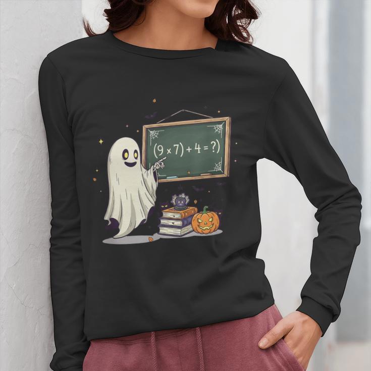 67 Teacher Halloween Ghost Six Seven Meme Math Joke Women Long Sleeve T-Shirt, funny design 67 Teacher Halloween Ghost Six Seven Meme Math Joke Women Long Sleeve T-Shirt, funny design