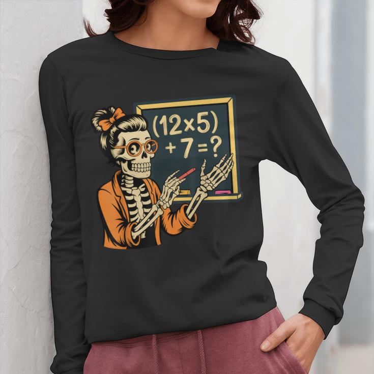 67 Teacher Halloween Skeleton Women Long Sleeve T-Shirt, funny design 67 Teacher Halloween Skeleton Women Long Sleeve T-Shirt, funny design