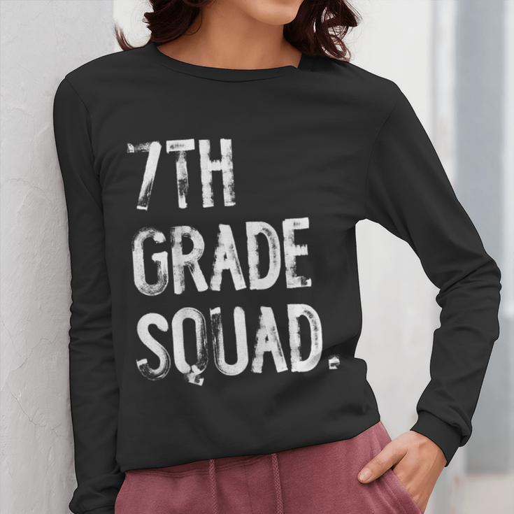 7th Grade Squad Back To School Student Teacher Women Long Sleeve T-Shirt, funny design 7th Grade Squad Back To School Student Teacher Women Long Sleeve T-Shirt, funny design