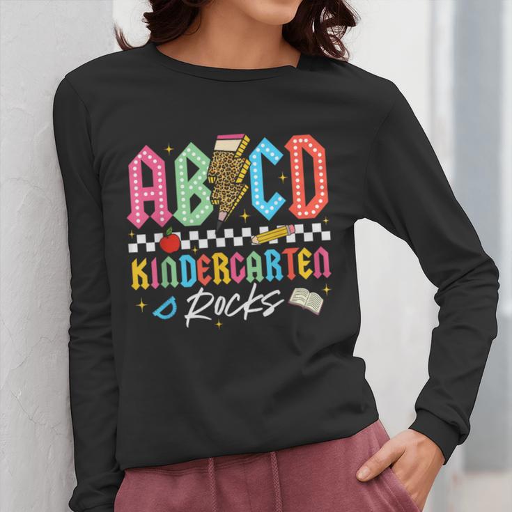 ABCD Kindergarten Rocks Pencil Lightning Teachers Rock Boys Women Long Sleeve T-Shirt, funny design ABCD Kindergarten Rocks Pencil Lightning Teachers Rock Boys Women Long Sleeve T-Shirt, funny design