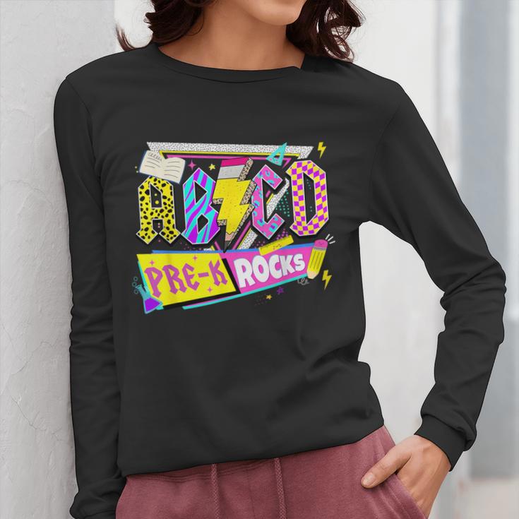 ABCD Pre-K Rocks Back To School PreK Kindergarten Teacher Women Long Sleeve T-Shirt, funny design ABCD Pre-K Rocks Back To School PreK Kindergarten Teacher Women Long Sleeve T-Shirt, funny design