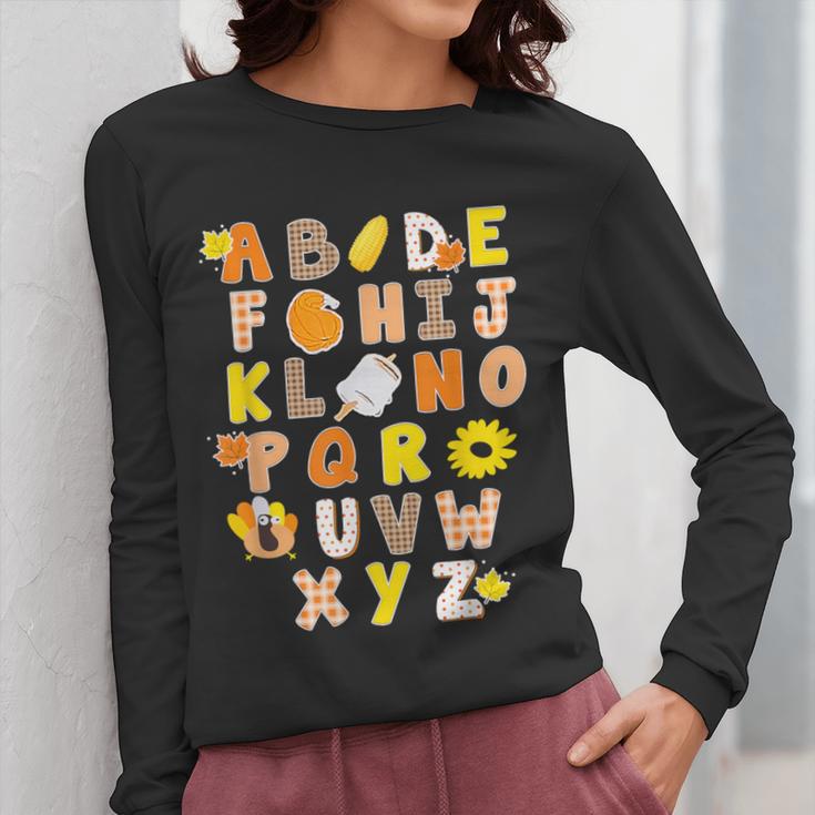 Alphabet Turkey Thanksgiving Costume Preschool Teacher Men Women Women Long Sleeve T-Shirt, funny design Alphabet Turkey Thanksgiving Costume Preschool Teacher Men Women Women Long Sleeve T-Shirt, funny design