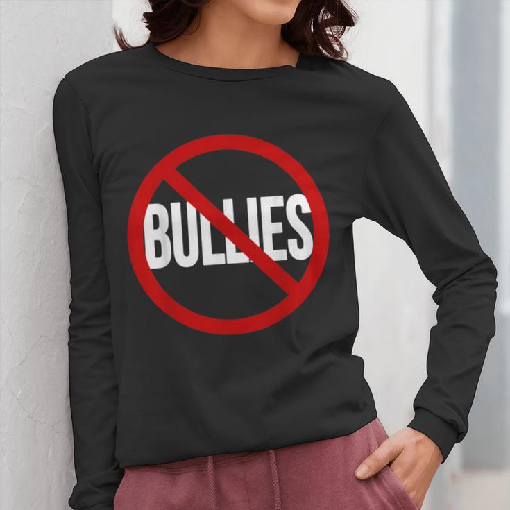 Anti Bullying No Bullies School Teacher Student Kindness Women Long Sleeve T-Shirt, funny design