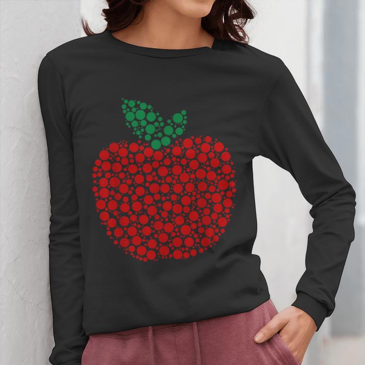 Apple Dot Pattern Art Teacher Appreciation Men Women Humor Women Long Sleeve T-Shirt, funny design Apple Dot Pattern Art Teacher Appreciation Men Women Humor Women Long Sleeve T-Shirt, funny design