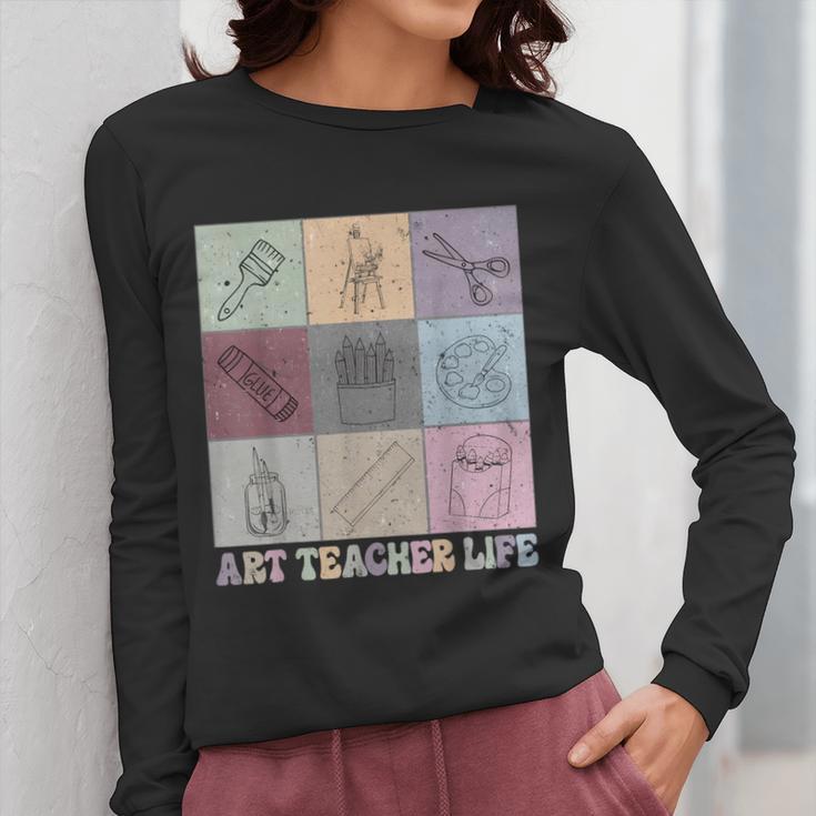 Art Teacher Life Retro Groovy Teaching Future Artists Women Long Sleeve T-Shirt, Future Teacher Gifts, Groovy Teacher Gifts, funny design Art Teacher Life Retro Groovy Teaching Future Artists Women Long Sleeve T-Shirt, Future Teacher Gifts, Groovy Teacher Gifts, funny design