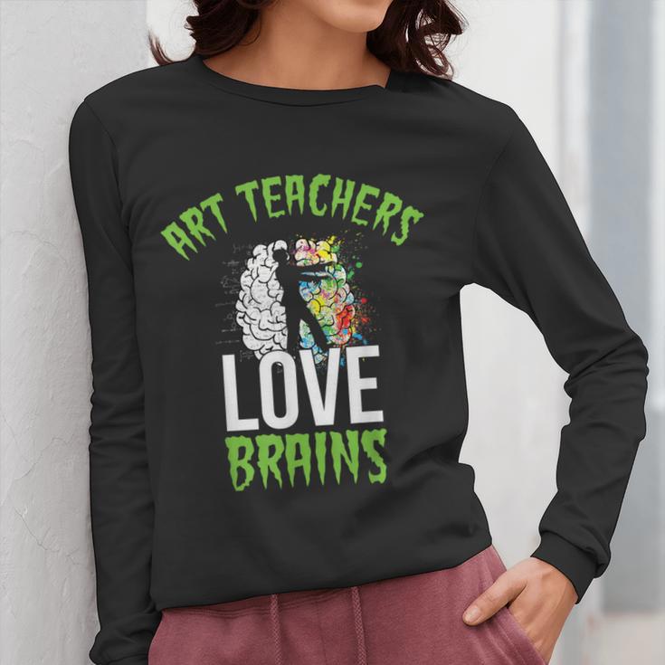 Art Teachers Love Brains Shirt Halloween Zombie Teaching Tee Men Women Kids Women Long Sleeve T-Shirt, funny design Art Teachers Love Brains Shirt Halloween Zombie Teaching Tee Men Women Kids Women Long Sleeve T-Shirt, funny design