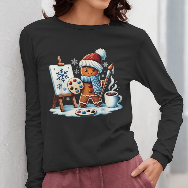 Artist Gingerbread Painter Art Teacher Student Christmas Women Long Sleeve T-Shirt, funny design Artist Gingerbread Painter Art Teacher Student Christmas Women Long Sleeve T-Shirt, funny design