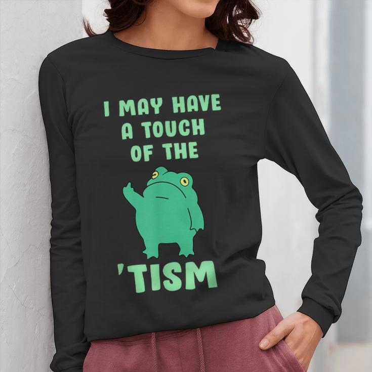 Autism Awareness Neurodiversity Teacher Frog I May Have A Touch Of The Tism Neurodivergent Small Women Long Sleeve T-Shirt, funny design Autism Awareness Neurodiversity Teacher Frog I May Have A Touch Of The Tism Neurodivergent Small Women Long Sleeve T-Shirt, funny design