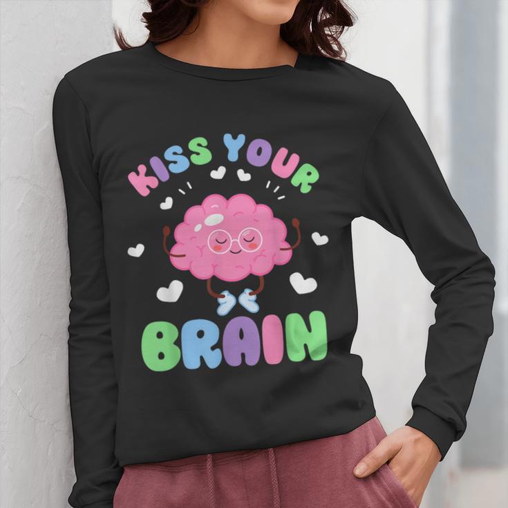 Back To School Kiss Your Brain Cute Teacher Appreciation Women Long Sleeve T-Shirt, funny design Back To School Kiss Your Brain Cute Teacher Appreciation Women Long Sleeve T-Shirt, funny design