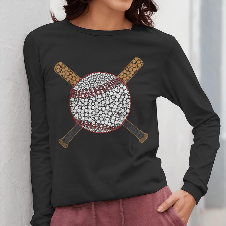 Baseball Happy Dot Day Shirts For Kids Men Women Teacher Women Long Sleeve T-Shirt, funny design