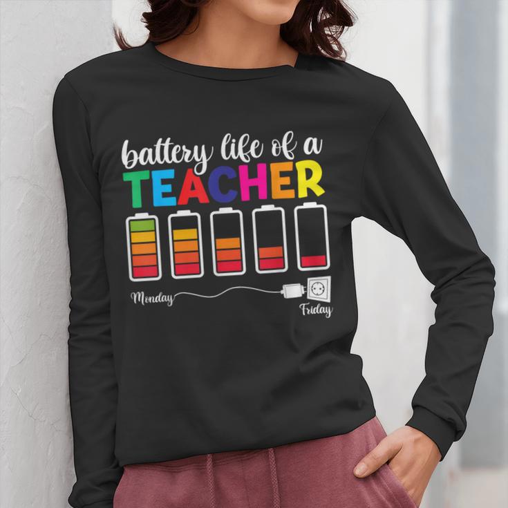 Battery Life Of a Teacher Shirt Thanksgiving Teacher Women Long Sleeve T-Shirt, funny design Battery Life Of a Teacher Shirt Thanksgiving Teacher Women Long Sleeve T-Shirt, funny design