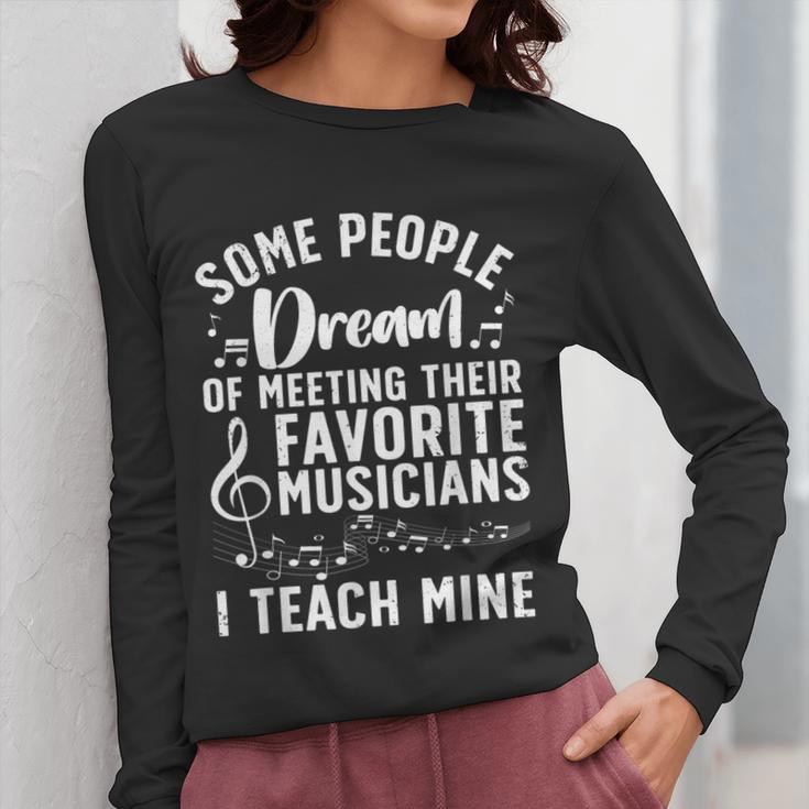 Best Music Teacher For Men Women Musician Band Piano Teacher Women Long Sleeve T-Shirt, funny design