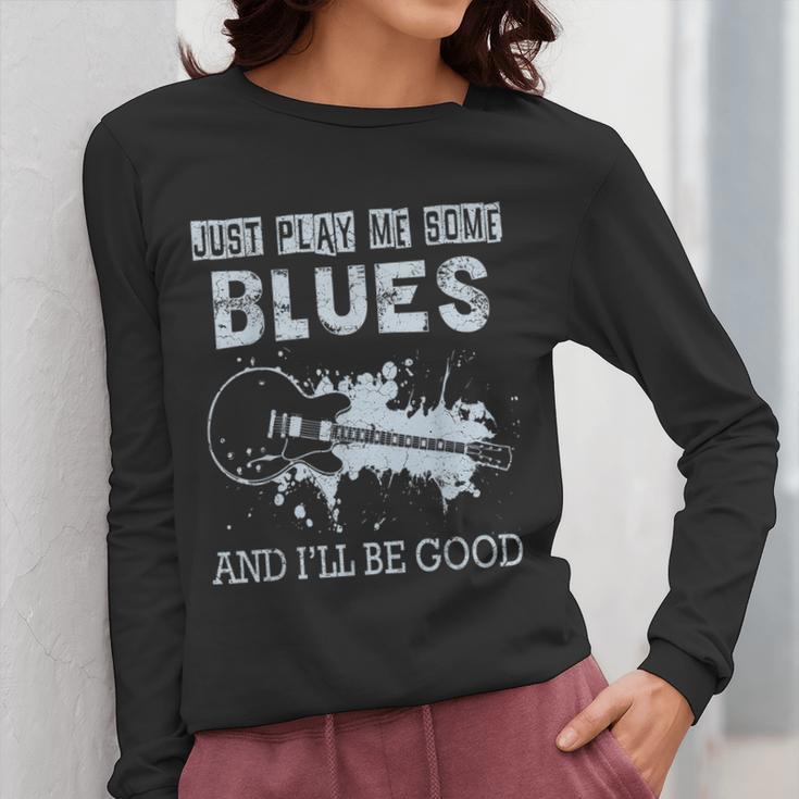 Blues Music Band Lover Vintage Guitar Teacher Blues Women Long Sleeve T-Shirt, funny design Blues Music Band Lover Vintage Guitar Teacher Blues Women Long Sleeve T-Shirt, funny design