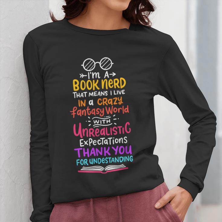 Books Reading English Teacher Student For Men Women Kids Women Long Sleeve T-Shirt, English Teacher Gifts, funny design