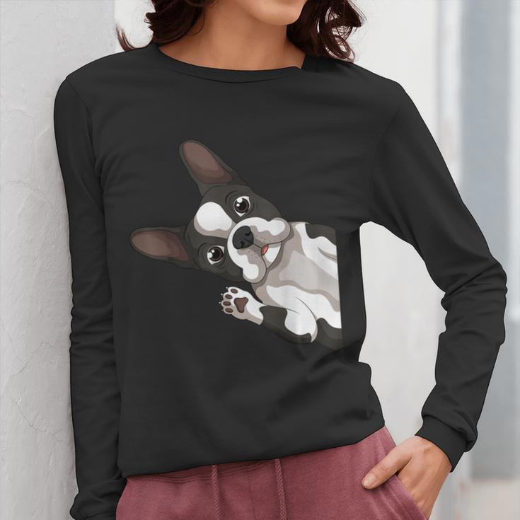 Boston Terrier Bostie Dog Kids Boys Girls Women Long Sleeve T-Shirt, funny design