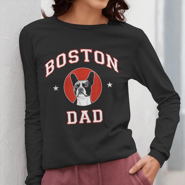 Boston Terrier Dad Dog Father For Men Women Kids Women Long Sleeve T-Shirt, Couple Gifts, Boston Terrier Dad Gifts, funny design
