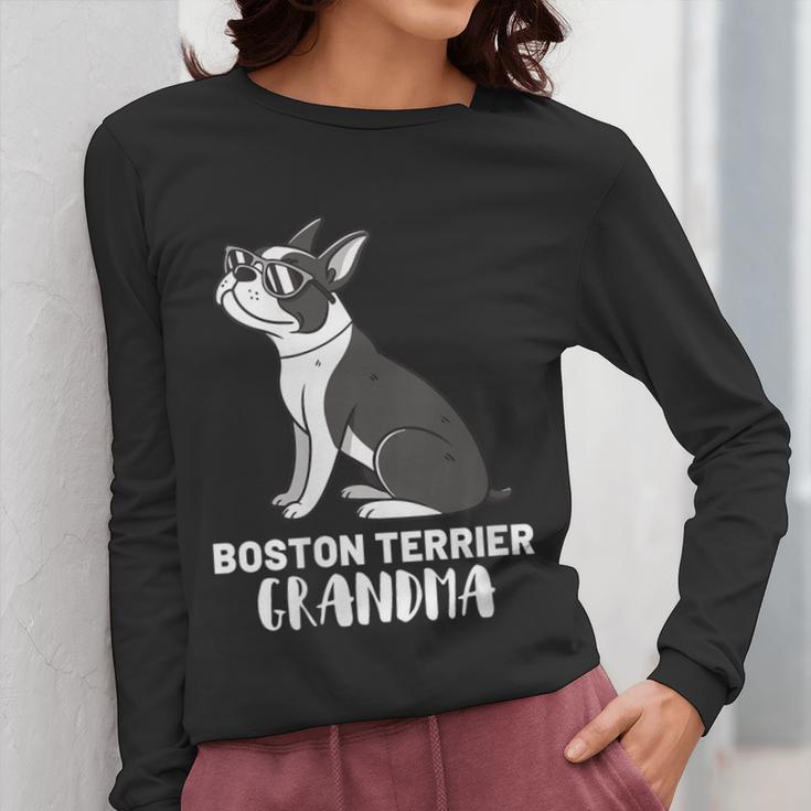 Boston Terrier Dog Owner Grandma Women Long Sleeve T-Shirt, funny design