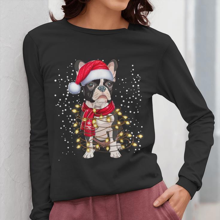 Boston Terrier Dog Ugly Christmas Dog Xmas For Men Women Kids Women Long Sleeve T-Shirt, Boston Terrier Christmas Gifts, funny design