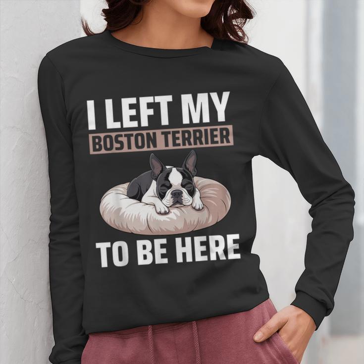 Boston Terrier Dog Women Long Sleeve T-Shirt, funny design