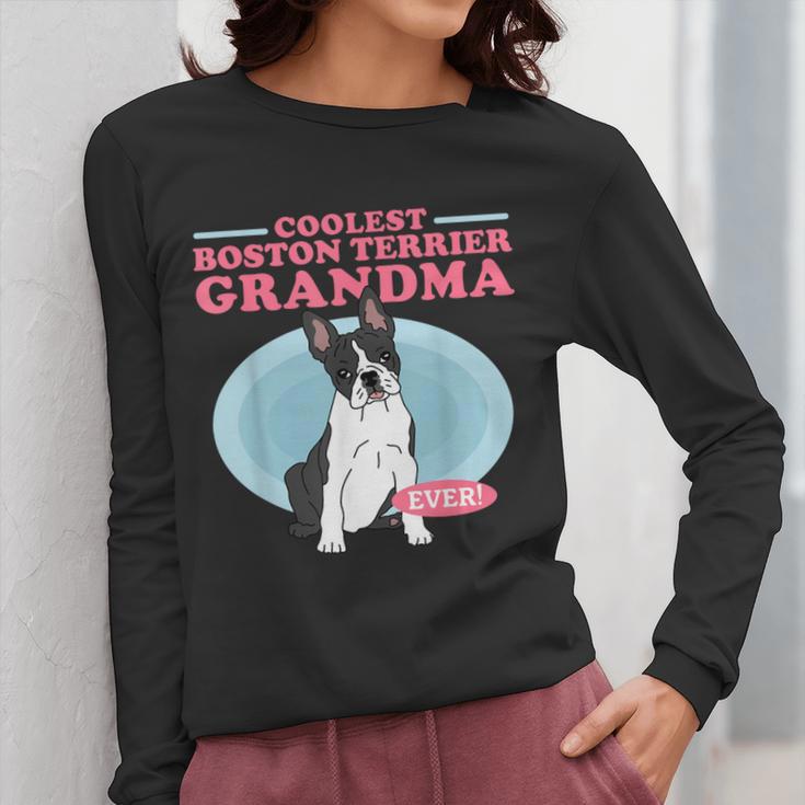 Boston Terrier Grandma Bostie Dog Owner Boston Terrier Men Women Women Long Sleeve T-Shirt, funny design