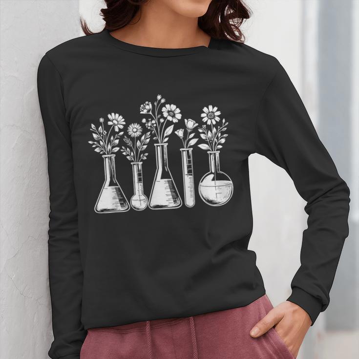 Botanical Beaker Science Teacher Floral Chemistry Lab Week Women Long Sleeve T-Shirt, Science Teacher Gifts, funny design Botanical Beaker Science Teacher Floral Chemistry Lab Week Women Long Sleeve T-Shirt, Science Teacher Gifts, funny design