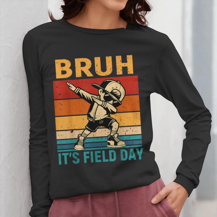 Bruh It's Field Day Teacher Happy Field Day Dabbing Boy Women Long Sleeve T-Shirt, funny design Bruh It's Field Day Teacher Happy Field Day Dabbing Boy Women Long Sleeve T-Shirt, funny design