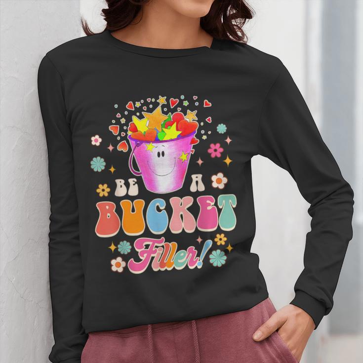 Be A Bucket Filler Teacher Teaching Groovy Back To School For Men Women Women Long Sleeve T-Shirt, Groovy Teacher Gifts, funny design Be A Bucket Filler Teacher Teaching Groovy Back To School For Men Women Women Long Sleeve T-Shirt, Groovy Teacher Gifts, funny design