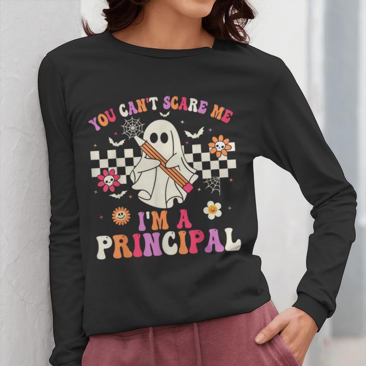 You Can't Scare Me I'm a Principal Halloween Teacher Women Long Sleeve T-Shirt, funny design You Can't Scare Me I'm a Principal Halloween Teacher Women Long Sleeve T-Shirt, funny design