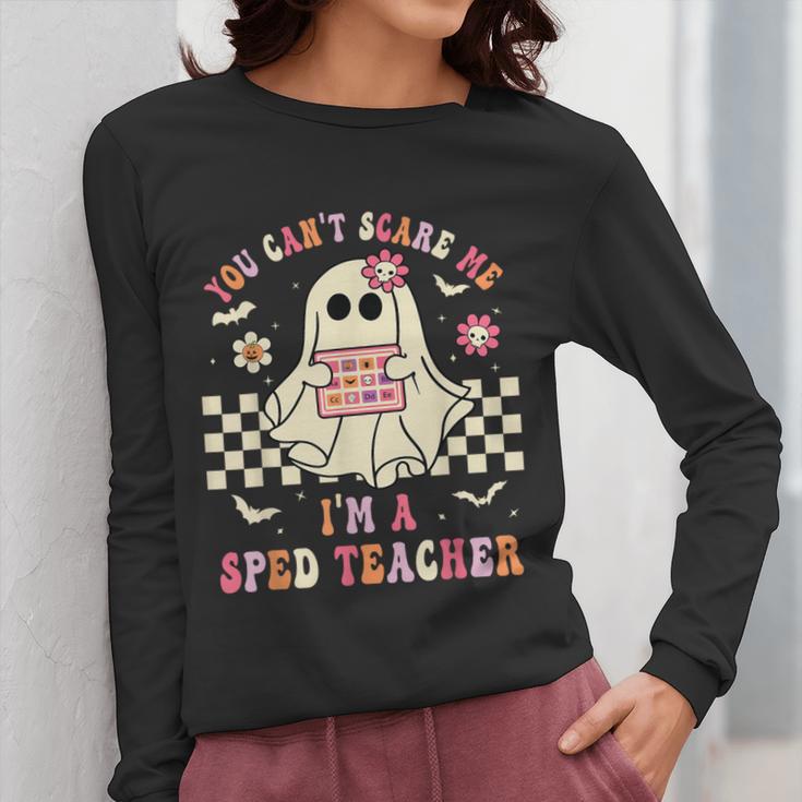 You Can't Scare Me I'm A SPED Teacher Crew Squad Halloween Women Long Sleeve T-Shirt, funny design You Can't Scare Me I'm A SPED Teacher Crew Squad Halloween Women Long Sleeve T-Shirt, funny design