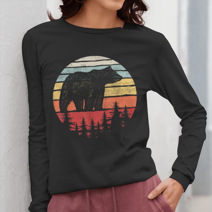 Catch Some Rays Vintage Retro Grizzly Bear Women Long Sleeve T-Shirt, funny design