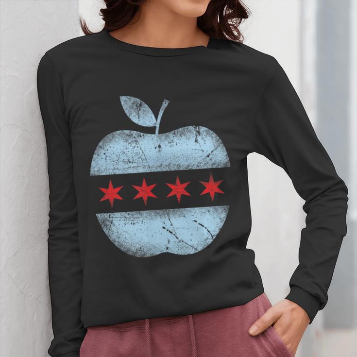 Chicago Flag Teacher School Cute Women Long Sleeve T-Shirt, funny design Chicago Flag Teacher School Cute Women Long Sleeve T-Shirt, funny design