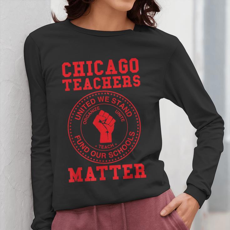 Chicago Teachers Matter Support Union Education Red For Ed Women Long Sleeve T-Shirt, funny design Chicago Teachers Matter Support Union Education Red For Ed Women Long Sleeve T-Shirt, funny design