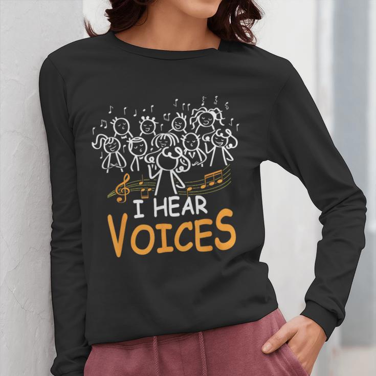 Choir Teacher I Hear Voices Chorister Church Choral Music Women Long Sleeve T-Shirt, funny design Choir Teacher I Hear Voices Chorister Church Choral Music Women Long Sleeve T-Shirt, funny design