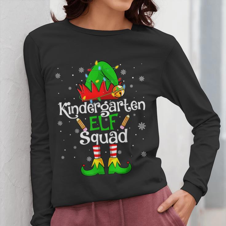 Christmas Kindergarten Elf Squad Teacher Student Women Long Sleeve T-Shirt, funny design Christmas Kindergarten Elf Squad Teacher Student Women Long Sleeve T-Shirt, funny design