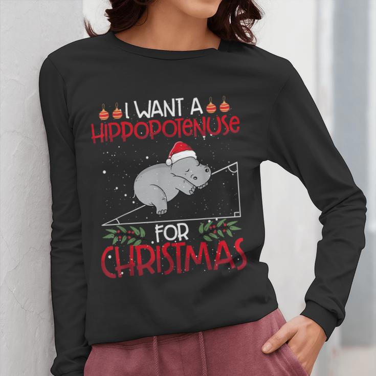 Christmas Math Teacher Hypotenuse Math Hippotenuse Men Women Women Long Sleeve T-Shirt, funny design
