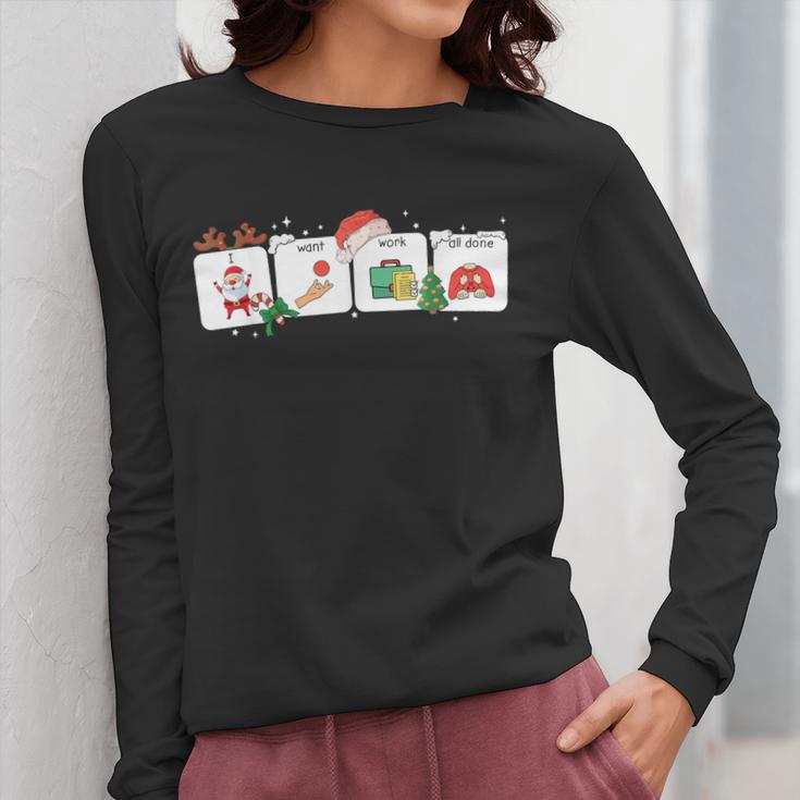 Christmas Santa Special Education SPED Teacher Xmas PJ Women Long Sleeve T-Shirt, funny design Christmas Santa Special Education SPED Teacher Xmas PJ Women Long Sleeve T-Shirt, funny design