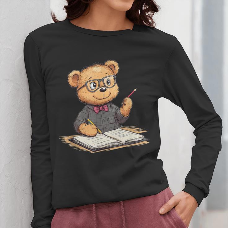 Classroom Fun With Teddy Bear Teacher Women Long Sleeve T-Shirt, funny design Classroom Fun With Teddy Bear Teacher Women Long Sleeve T-Shirt, funny design