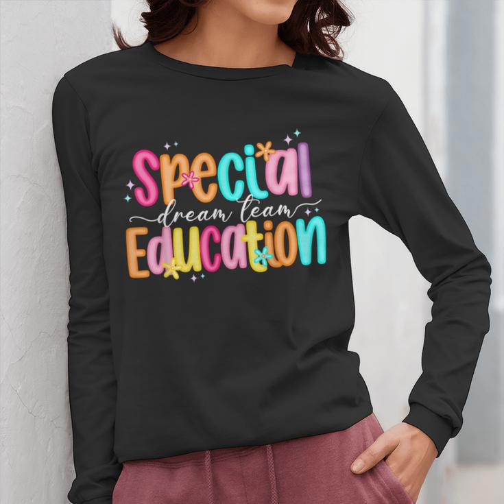 Color Special Education Squad Groovy Dream Team SPED Teacher Women Long Sleeve T-Shirt, Groovy Teacher Gifts, funny design Color Special Education Squad Groovy Dream Team SPED Teacher Women Long Sleeve T-Shirt, Groovy Teacher Gifts, funny design